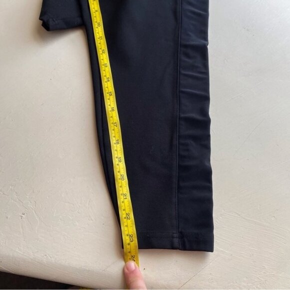 Sympli Pull on Pants Woman 12 Black Cropped Elastic Waist Stretch Jersey Knit - Picture 10 of 12